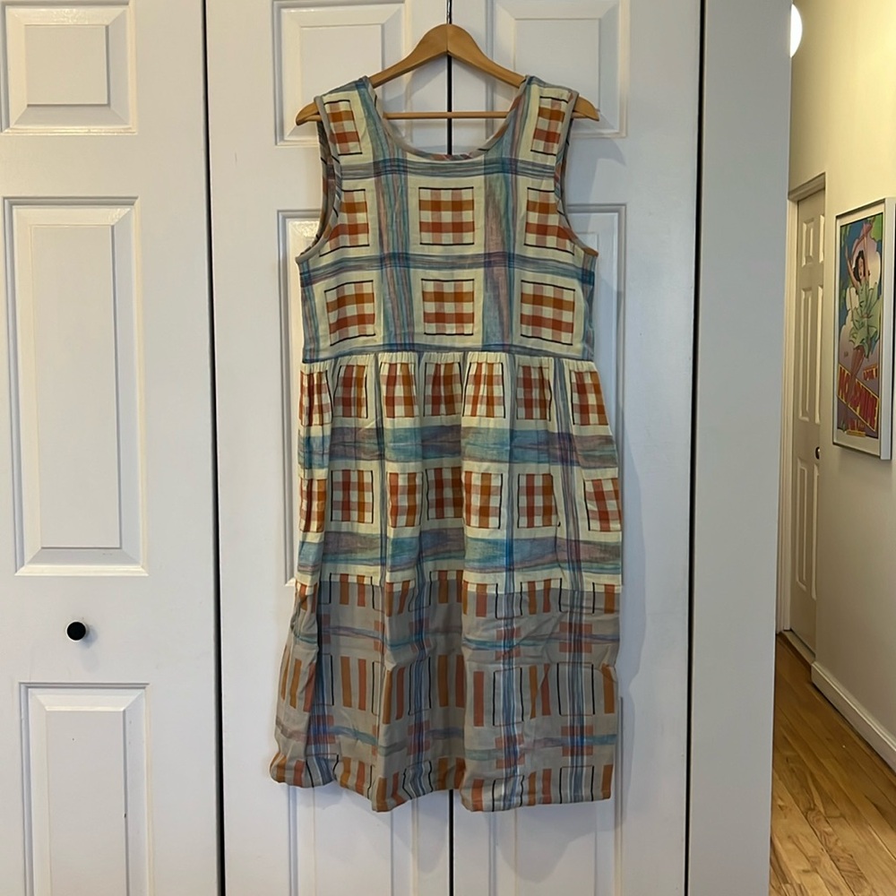Ace & Jig Teasdale dress in Bluffs/Tundra, size M